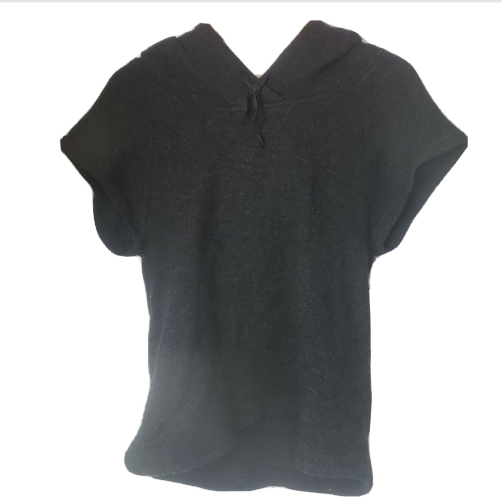 Zara Wool short sleeve hooded sweater
